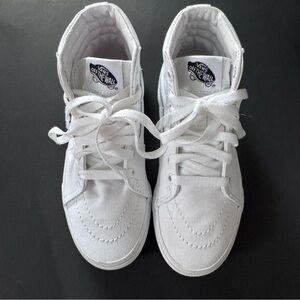 Vans Kids White High-Top Sk8-Hi Shoe Size 1